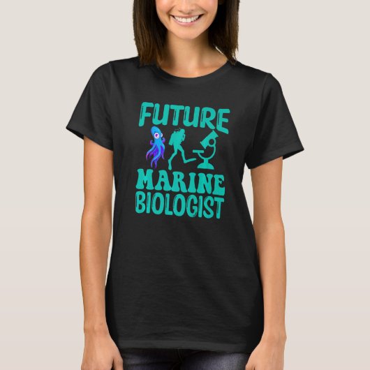 Future Marine Biologist Ocean Life Biology Student T-shirt (Voorkant)