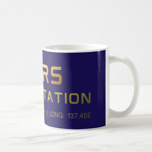 Future Mars Space Station grafische tee met scienc Koffiemok (Rechts)