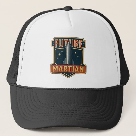 Future Martian Black Basic T-shirt Trucker Pet (Voorkant)