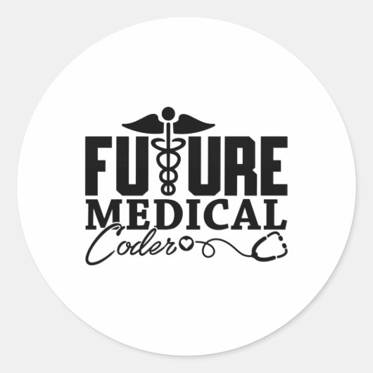 Future Medical Coder Assistant-programma Ronde Sticker (Voorkant)