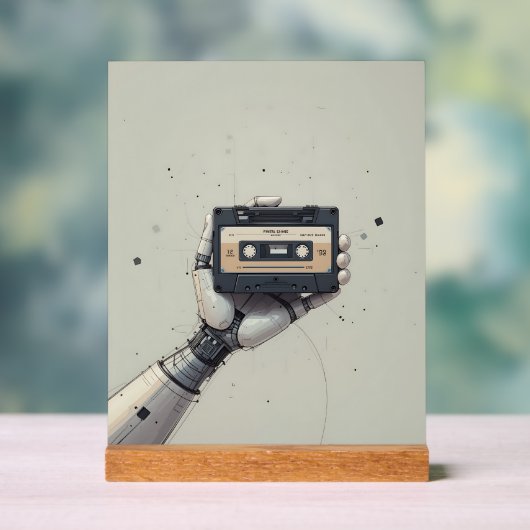 Future Meets Past: The Retro Robo Tape Acryl Bord (Neutraal)