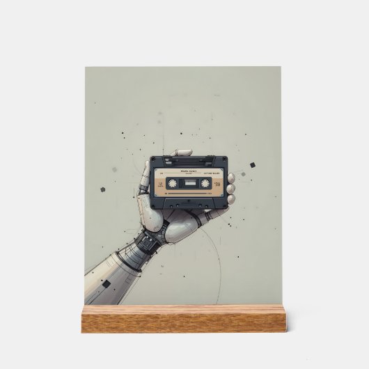 Future Meets Past: The Retro Robo Tape Acryl Bord (Voorkant)