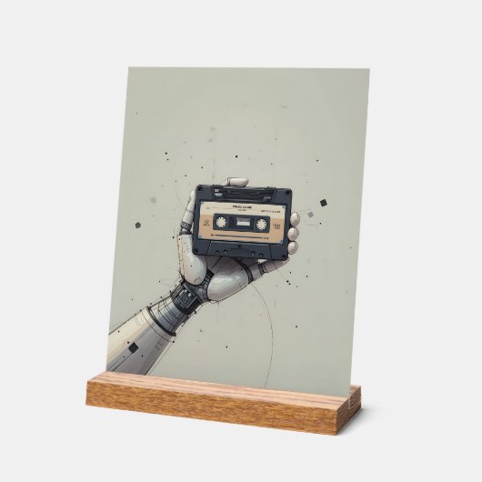 Future Meets Past: The Retro Robo Tape Acryl Bord (Hoek)