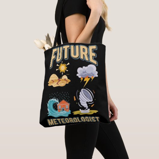 Future Meteorologist Cute Weather Watcher Tote Bag (Dichtbij)