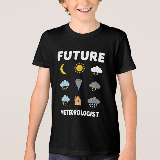 Future Meteorologist Weather Forecast Tri-Blend Shirt (Voorkant)