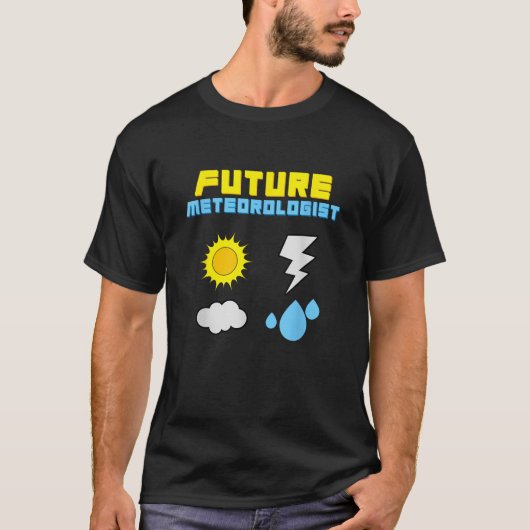 Future Meteorologist  Weather Sun Rain Storms  T-shirt (Voorkant)