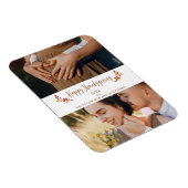 Future Mom Dad 2 custom Photos Happy Thanksgiving Magneet (Rechterzijde)