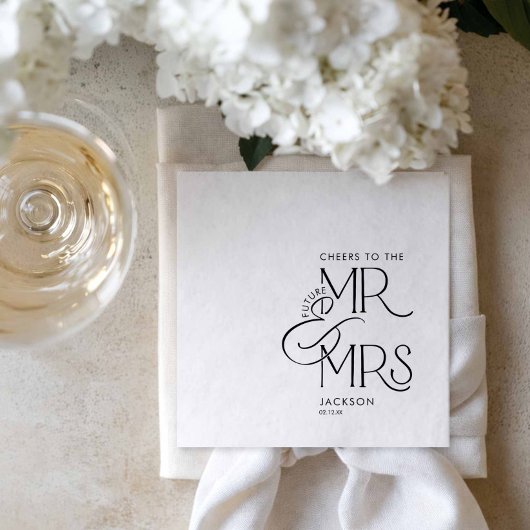 Future Mr and Mrs Engagement Paper Napkins Servet