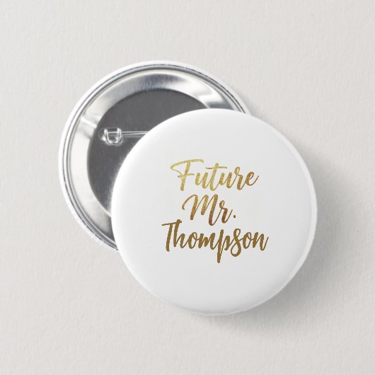 Future Mr Gold Foil Button Pin (Voorkant /achterkant)