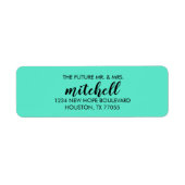 Future Mr. & Mrs Return-adreslabels | BLAUWGROEN Etiket (Voorkant)