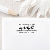 Future Mr. & Mrs Return-adreslabels Etiket (Insitu)