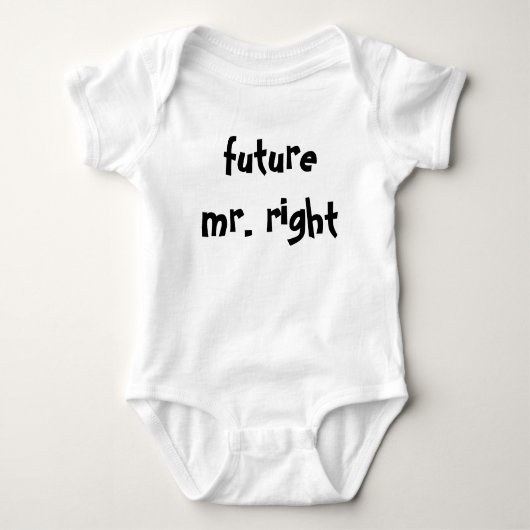 Future Mr Right Funny Romper (Voorkant)