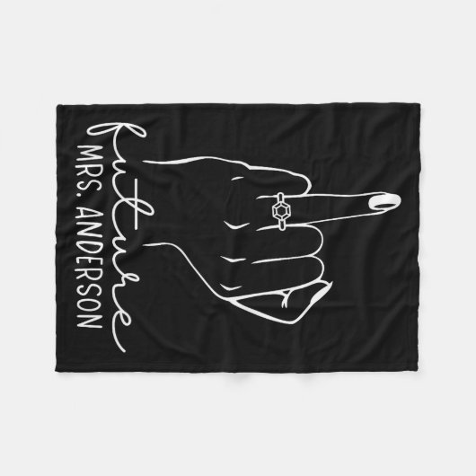 Future Mrs. Anderson New Bridal To Be Fiance Bache Fleece Deken (Voorkant (Horizontaal))