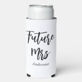 Future Mrs Black White Bachelorette Seltzer Blikjeskoeler (Seltzer Voorkant)