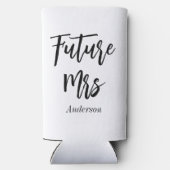 Future Mrs Black White Bachelorette Seltzer Blikjeskoeler (Achterkant)