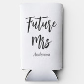 Future Mrs Black White Bachelorette Seltzer Blikjeskoeler (Voorkant)