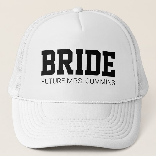 Future Mrs. Bride Bachelorette Hat Trucker Pet (Voorkant)
