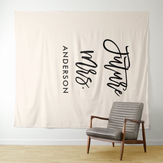 Future Mrs Bruidsfeest Backdrop Fotohokje  Wandkleed (In Situ (horizontaal))