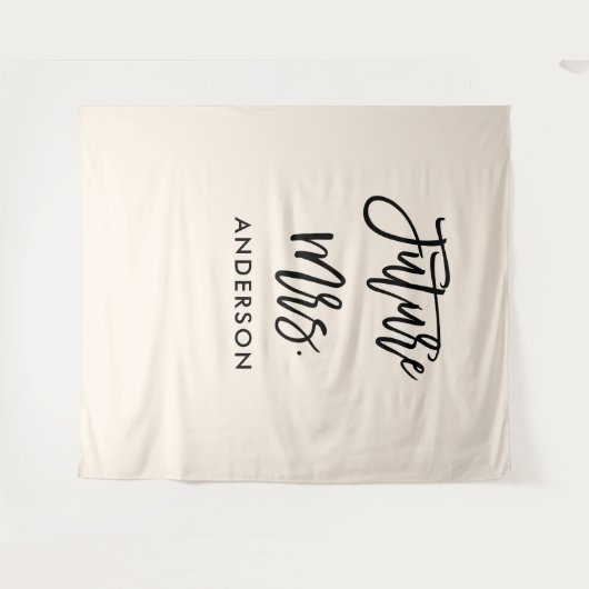 Future Mrs Bruidsfeest Backdrop Fotohokje  Wandkleed (Voorkant (horizontaal))