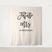 Future Mrs Bruidsfeest Backdrop Fotohokje  Wandkleed (Voorkant)