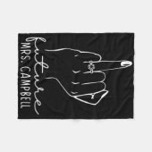 Future Mrs. Campbell New Bridal To Be Fiance Bache Fleece Deken (Voorkant (Horizontaal))