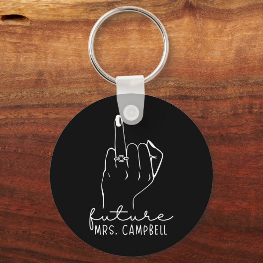 Future Mrs. Campbell New Bridal To Be Fiance Bache Sleutelhanger (Voorkant)