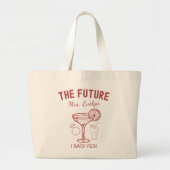 Future Mrs Engagement Custom Name Bride To Be Grote Tote Bag (Voorkant)