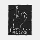 Future Mrs. Garcia New Bridal To Be Fiance Bachelo Fleece Deken (Voorkant)