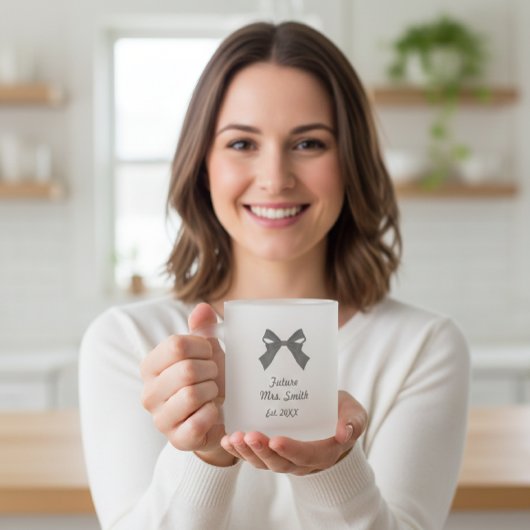 Future Mrs Glass Mug, Engaged Coffee Mug, Bride Matglas Koffiemok