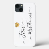 Future Mrs Gold Heart Case-Mate iPhone Case (Achterkant)