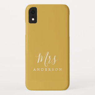 Future Mrs Gold Ochre Chic Script Bride Case-Mate iPhone Case