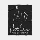 Future Mrs. Hernandez New Bridal To Be Fiance Bach Fleece Deken (Voorkant)