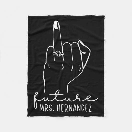 Future Mrs. Hernandez New Bridal To Be Fiance Bach Fleece Deken (Voorkant)