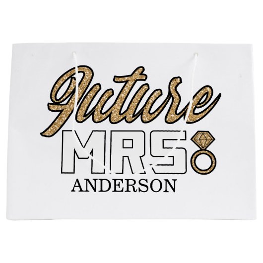 Future Mrs Large Gift Bag Groot Cadeauzakje (Voorkant)