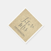 Future Mrs Luxury Gold Sparkle Glitter Servet (Hoek)