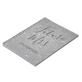 Future Mrs Luxury Silver Sparkle Glitter Notitieboek (Linkerzijde)