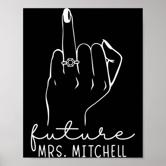 Future Mrs. Mitchell New Bridal To Be Fiance Bache Poster (Voorkant)