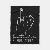 Future Mrs. Perez New Bridal To Be Fiance Bachelor Fleece Deken (Voorkant)