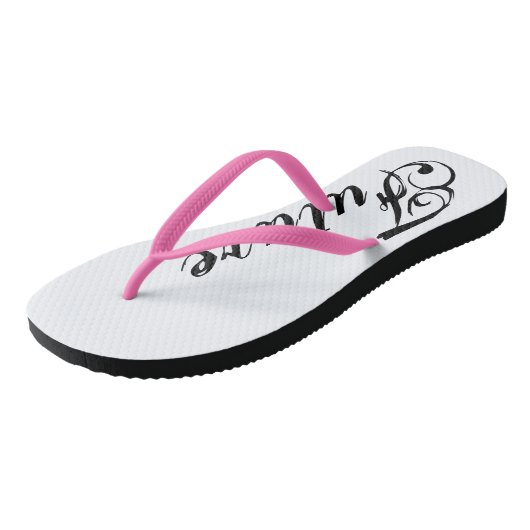 "Future Mrs." Personaliseerbaar Teenslippers (Schuin)