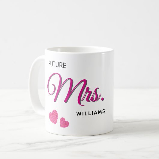 Future Mrs Personalized Wedding Design  Koffiemok (Voorkant links)