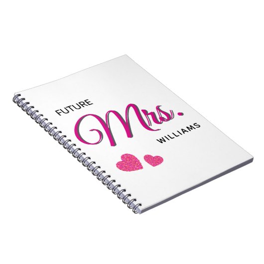 Future Mrs Personalized Wedding Design  Notitieboek (Rechterzijde)