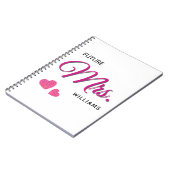 Future Mrs Personalized Wedding Design  Notitieboek (Linkerzijde)