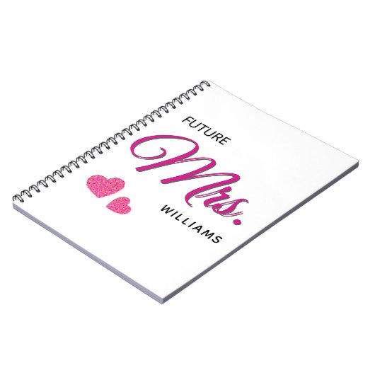 Future Mrs Personalized Wedding Design  Notitieboek (Linkerzijde)