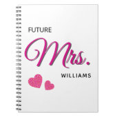 Future Mrs Personalized Wedding Design  Notitieboek (Voorkant)