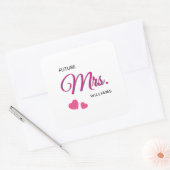 Future Mrs Personalized Wedding Design  Vierkante Sticker (Envelop)
