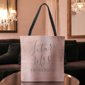 Future Mrs Roos Gold Blush Roze Modern Metal Tote Bag