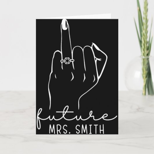 Future Mrs. Smith New Bridal To Be Fiance Bachelor Kaart (Voorkant)