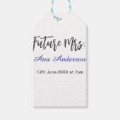 Future mrs surname bride to be purple gray name da cadeaulabel (Voorkant)
