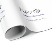 Future mrs surname bride to be purple gray name da cadeaupapier (Rol Hoek)