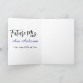 Future mrs surname bride to be purple gray name da kaart (Binnen)